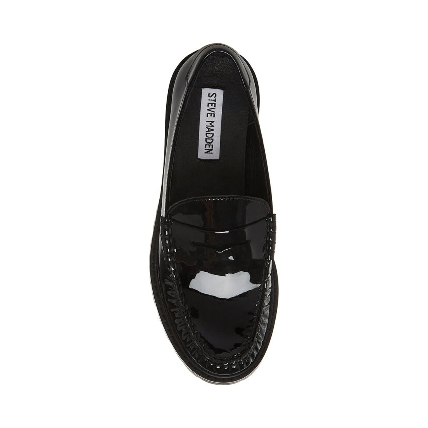 Loafers Steve Madden Madelyn Charol Mujer Negras | ES DAE419